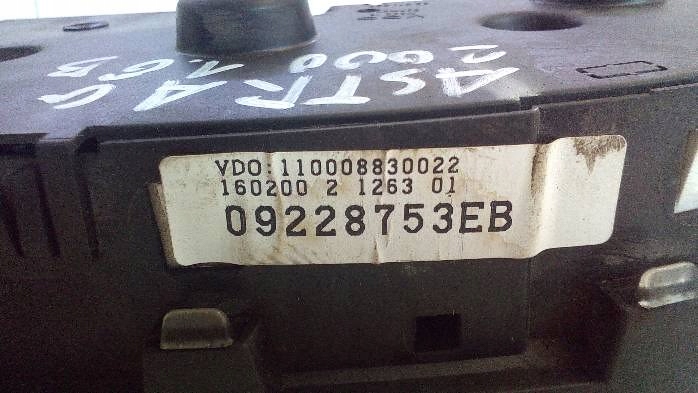 фото №7, Спідометр  opel astra g ii 1,6 b 2000r. 09228753eb