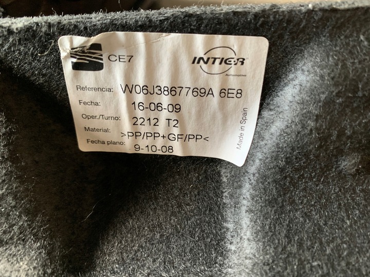 фото №3, Seat ibiza iv 6j 3дверь полка багажника зад заднее 6j3867769a