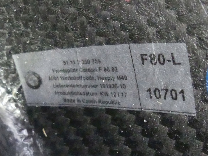 фото №8, Bmw m3 f80 m4 f82 f83 накладка бампера карбон mperformance левая правая