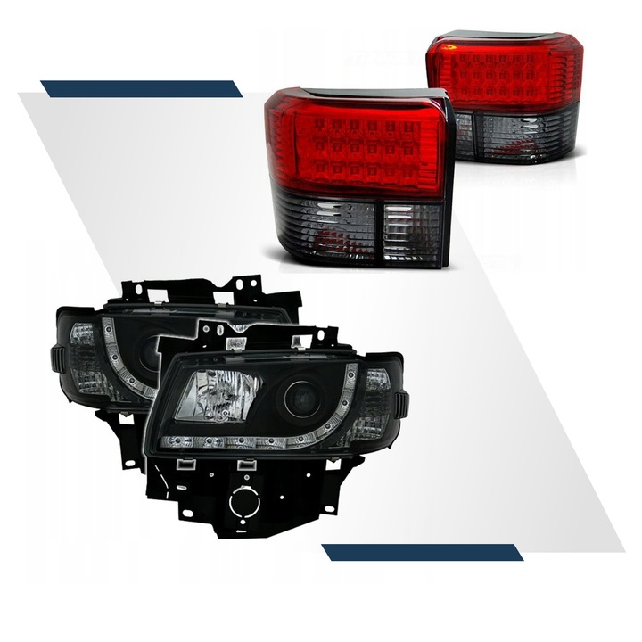 фото №10, Лампы фары + задние led do vw t4 od 1996 do 2003 daylight комплект