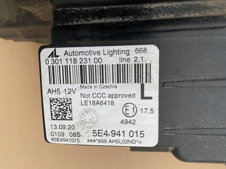 фото №14, Лампа skoda octavia iv полный led левый перед европа идеальное состояние 5e4941015