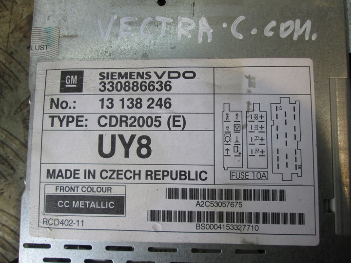 фото №3, Радіо cdr 2005 13138246 + дисплей 13190970 opel vectra c signum