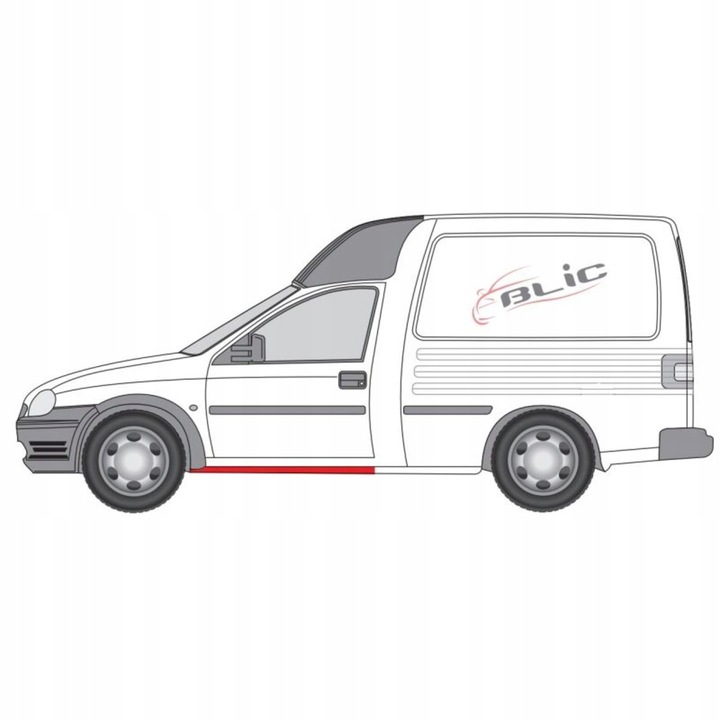 фото №2, Порог левый opel combo corsa b opel corsa b 93-01