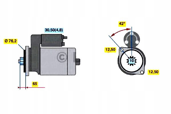 фото №2, Стартер vw t5 2,5tdi bosch