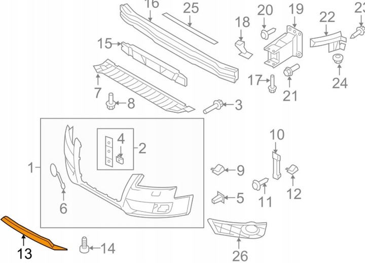 фото №9, New audi a4 s4 b8 передний бампер решётка спойлер 8k0807110 1rr
