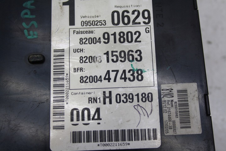 фото №3, Блок управления модуль компьютер renault espace iv 3,2 v6 8200447438 8200447438