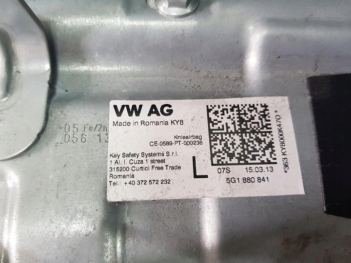 фото №14, Консоль подушка безпеки vw golf vii 5g0880201 5g1880841