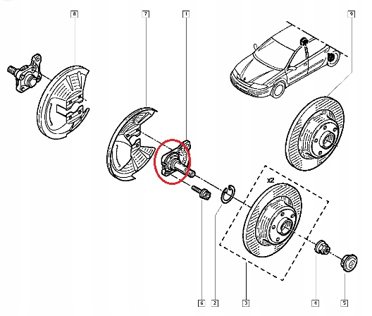 фото №4, Кріплення датчик abs зад renault megane scenic 85 x 40 mm
