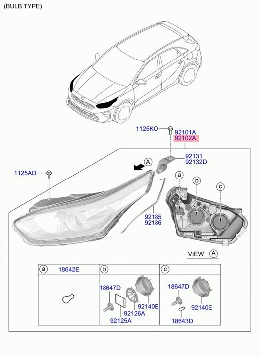 фото №11, Kia ceed iii лампа права передня 18–20 92102j7050