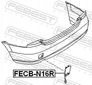 фото №3, Заглушка бампера фаркоп fecb-n16r febest