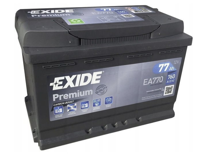 АКУМУЛЯТОР EXIDE PREMIUM 77AH VAG SEAT VW SKODA