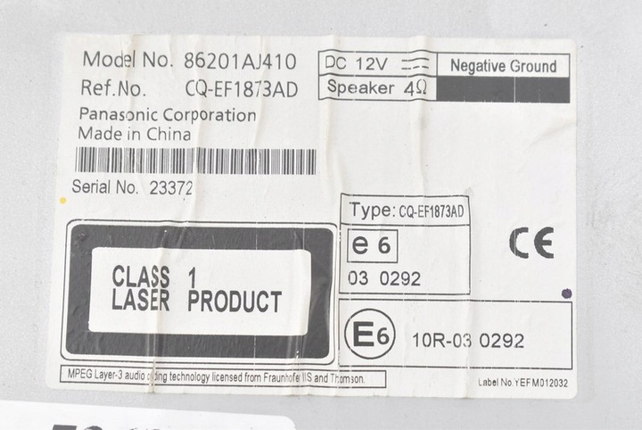 фото №6, Радио радиопроигрыватель cd mp3 wma rds 86201aj410 subaru legacy 5 v 09-13