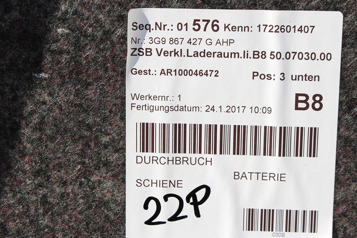фото №14, Vw passat b8 універсал боковина + килим багажника 3g9867427g 3g9867428j 3g9858831