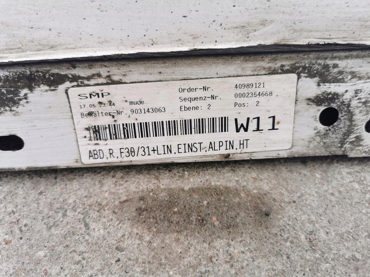 фото №4, Планка пороговая порог правая bmw 3 f30 a300