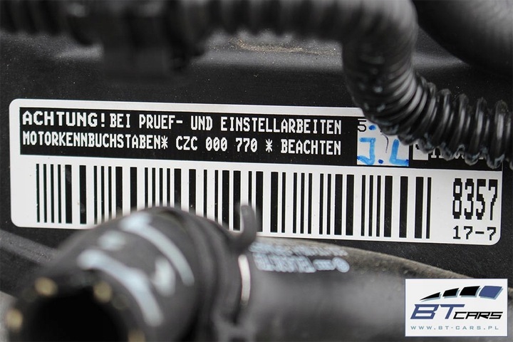 фото №7, Vw audi seat skoda двигун czca czc 1.4 tsi 92 kw 125 km бензин пробіг 64