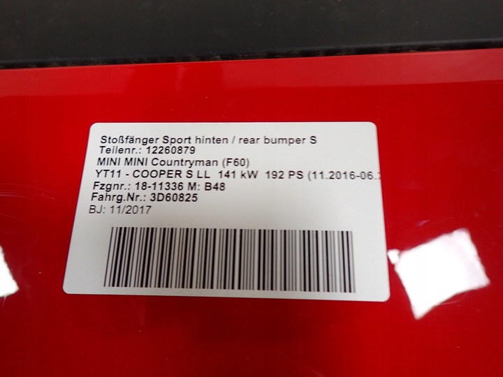 фото №10, Mini countryman ii f60 16- бампер зад задний
