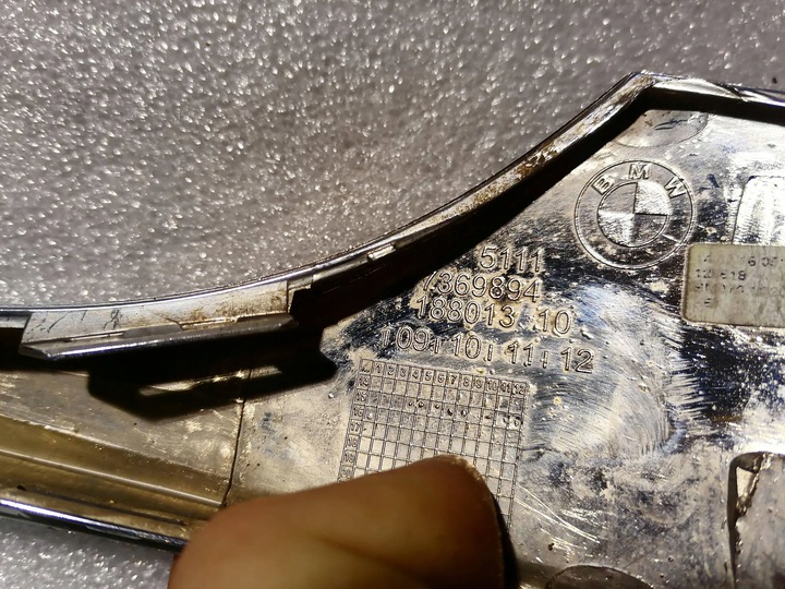 фото №8, Bmw 7 g11 g12 перед права планка хром бампера