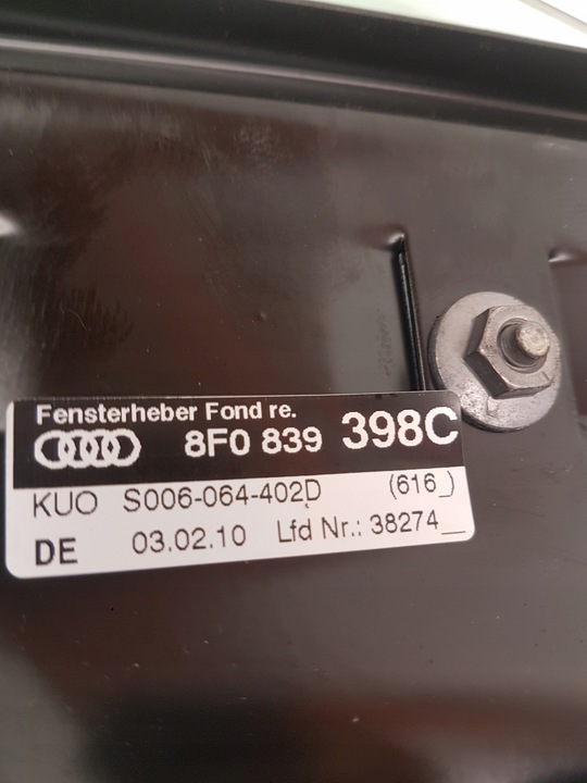 фото №8, Механізм скла зад audi a5 cabrio 8f0839398c