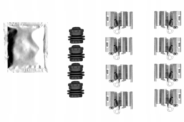 фото №2, Набор монтажный тормозные колодки перед зад chrysler voyager v dodge grand