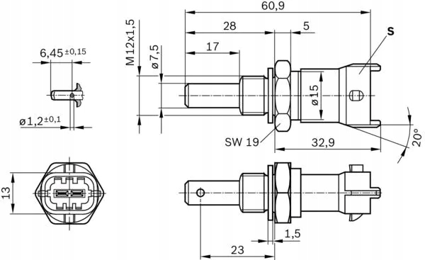 фото №16, Bosch датчик температуры двигателя основний  ford bosch