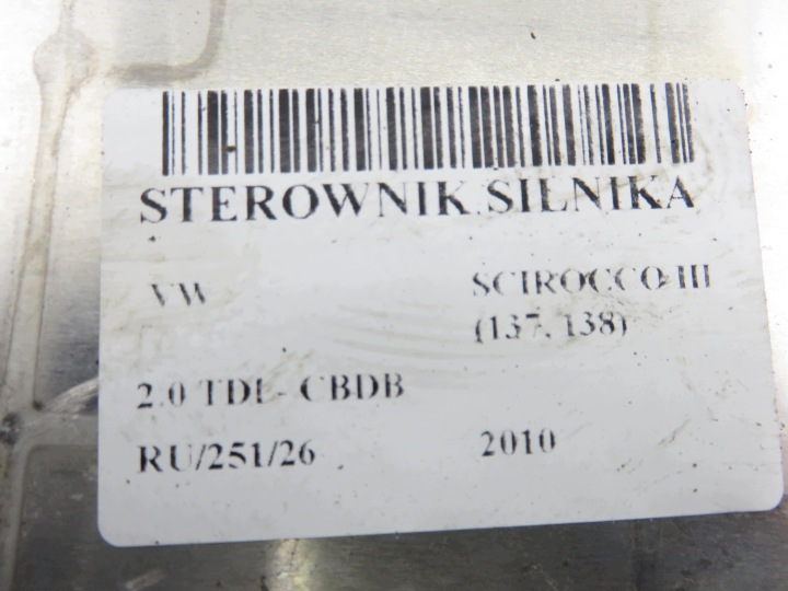 фото №7, Блок керування  vw scirocco iii 137, 138 2.0 tdi - cbdb 0281014699 03l906022r