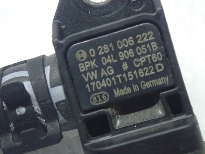 фото №6, ^^ vw sharan 2,0 tdi датчик давления выхлопных газов 0281006222 04l906051b