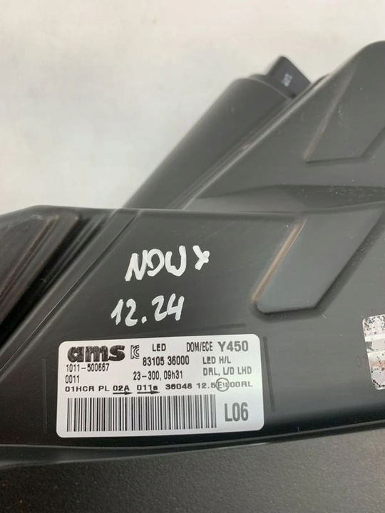 фото №6, Ssangyong rexton 2 ii fl 20r фара лівий лампа ліва 83105 36000 12.24