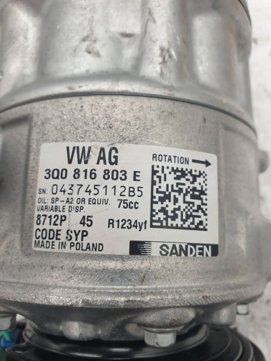 фото №6, Компресор кондиціонера volkswagen t-cross 3q0816803e