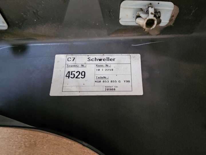 фото №8, Audi a6 c7 sedan 2010-2019 планка пороговая накладка левая ly9b 4g0853855g