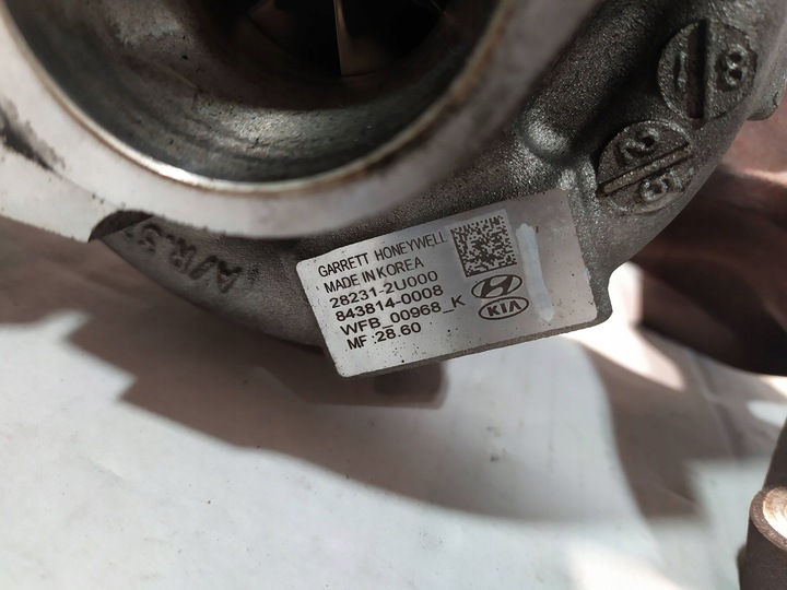 фото №6, Турбіна турбонагнітач hyundai kona kia sportage 282312u000