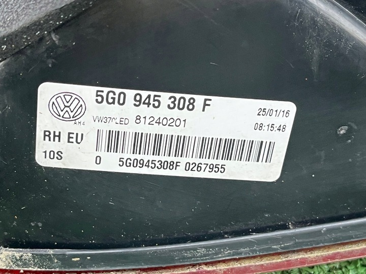 фото №4, Vw golf 7 vii gti gtd лампа задняя правая led оригинал 5g0945308f