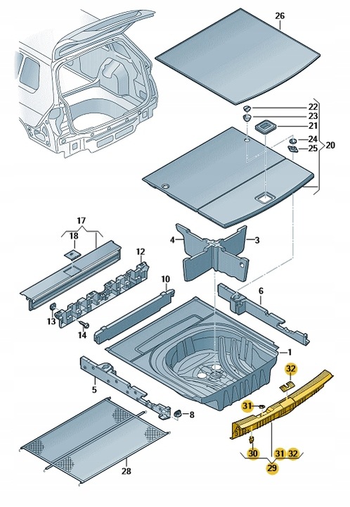 фото №14, Vw golf 7 защита багажника 5g6863459k 5g6863459f