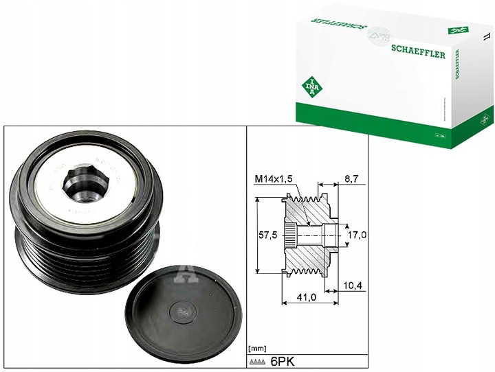 фото №1, Ina колесо ременное генератора toyota auris 1,33 vvti