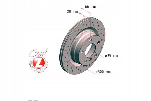 фото №2, Диски тормозные 2szt bmw 1 f20 11- зад zimmermann