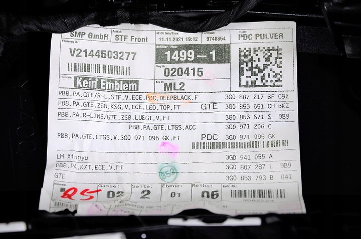 фото №8, Vw passat b8 fl gte бампер перед 4pdc чорний lc9x