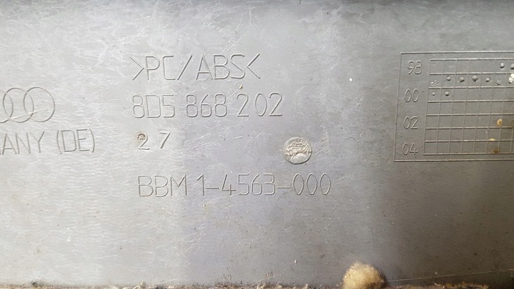 фото №3, Захист стійка зад 2szt пара audi a4 b5