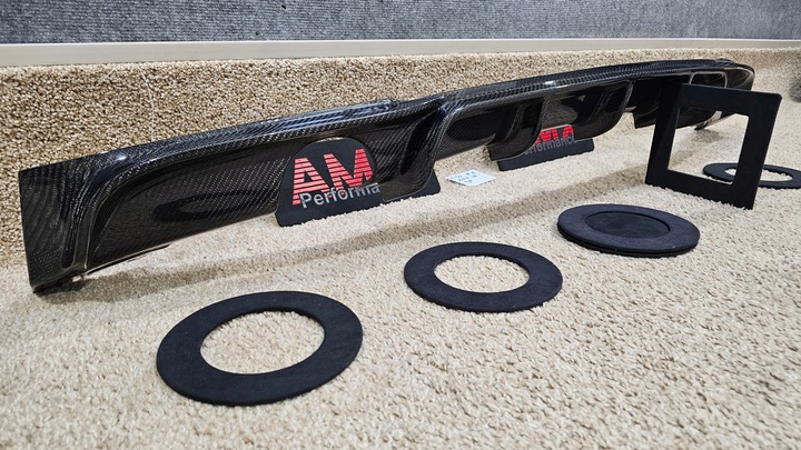 фото №6, Накладка спойлер spliter диффузор бампера зад bmw f30 f32 f80 f82 карбон