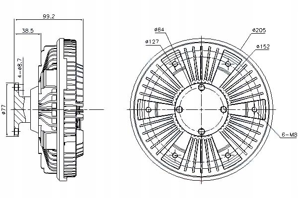 фото №2, Nissens сцепление вентилятора радиатор man hocl li