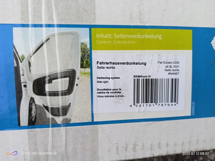 фото №6, Штора гармошка remis перед правая fiat ducato iii 2021- x290