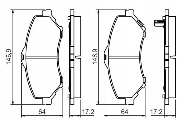 BOSCH 0 986 494 493 КОЛОДКИ ГАЛЬМІВНІ