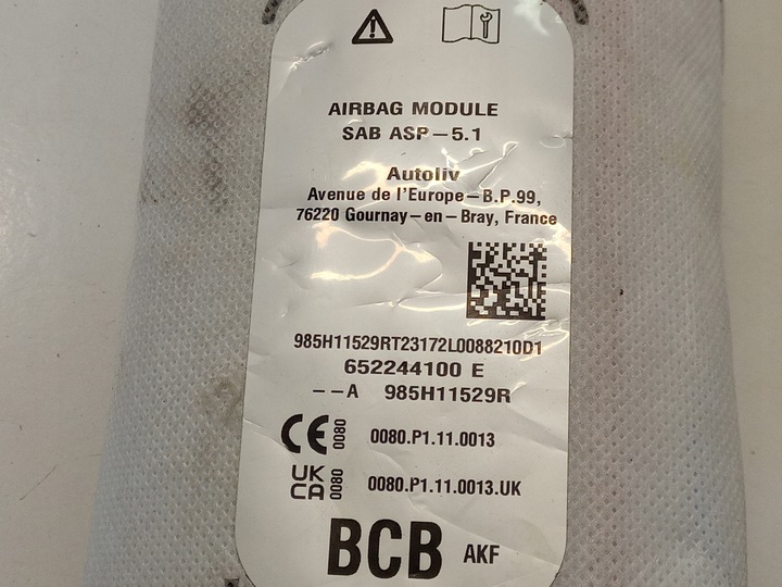 фото №5, Ліва подушка подушка безпеки сидіння renault megane v e-tech 985h11529r