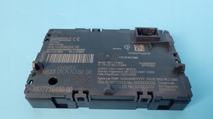фото №9, Peugeot 308 iii p5 21r блок управления  зарядным устройством indukcyjnej 9833986580