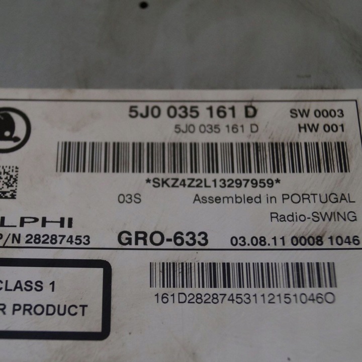 фото №7, Skoda fabia mk2 5j 2010 панель / радіопрогравач cd/dvd/gps