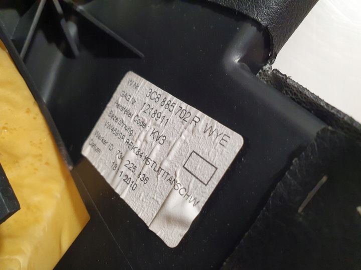 фото №10, Passat cc боковина сидіння задньої чорна шкіра правий 3c8885702 супер стан