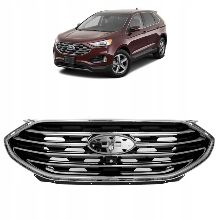 фото №1, Решітка радіатора решітка бампера хром pod камера ford edge 2019-