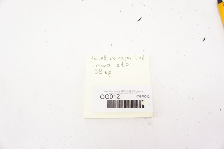 фото №15, Og012 audi q7 4l сидіння диван лівий зад