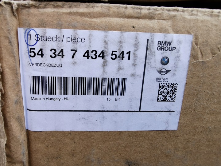 фото №15, Bmw z4 g29 oem номер 7434541 дах складний обшивка дах cabrio