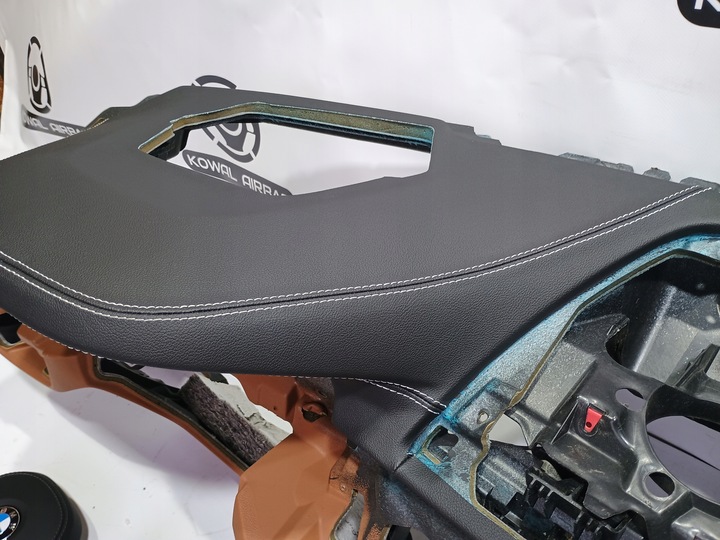 фото №6, Bmw 5 g30 g31 head up шкіра панель консоль подушка безпеки подушки ремені штори