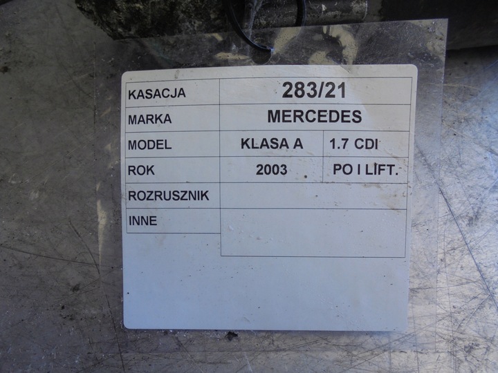 фото №9, Стартер mercedes w168 рестайлінг 1,7cdi 1005821986