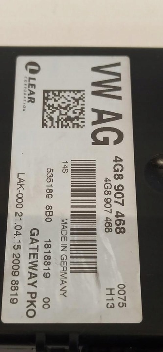 фото №5, Audi a7 4g модуль шлюз 4g8907468